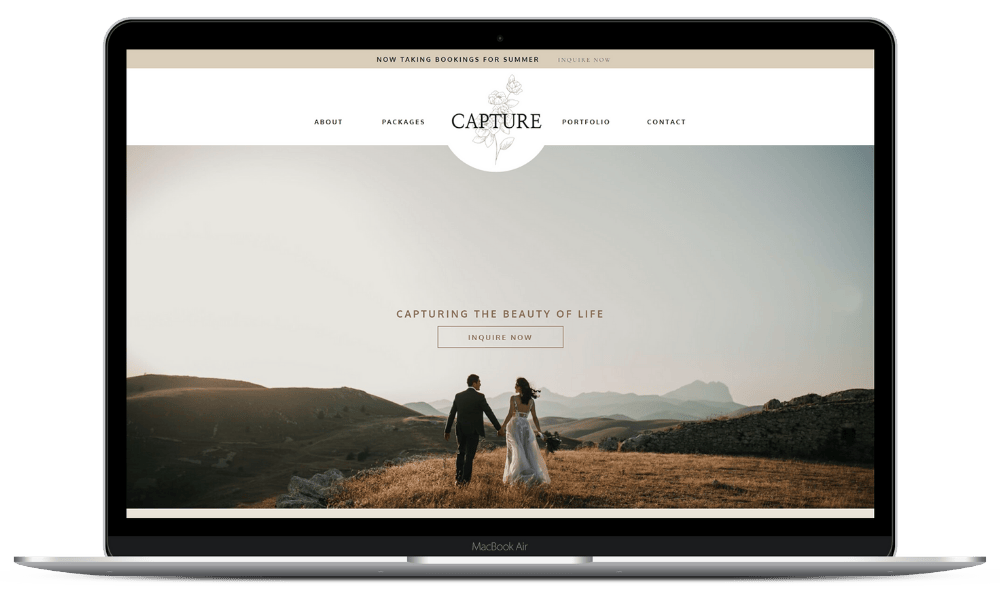 Capture Photography Business Showit Template